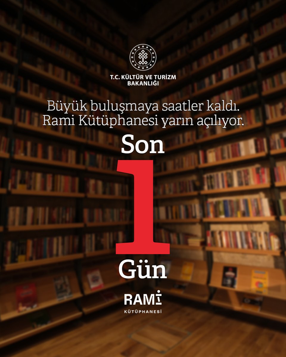 Büyük buluşmaya artık günler değil saatler kaldı!

Rami Kütüphanesi yarın açılıyor. 

Bilgiyle dolu bu yeni yaşama sen de katıl!

#RamiKütüphanesi #YaşayanKütüphane
