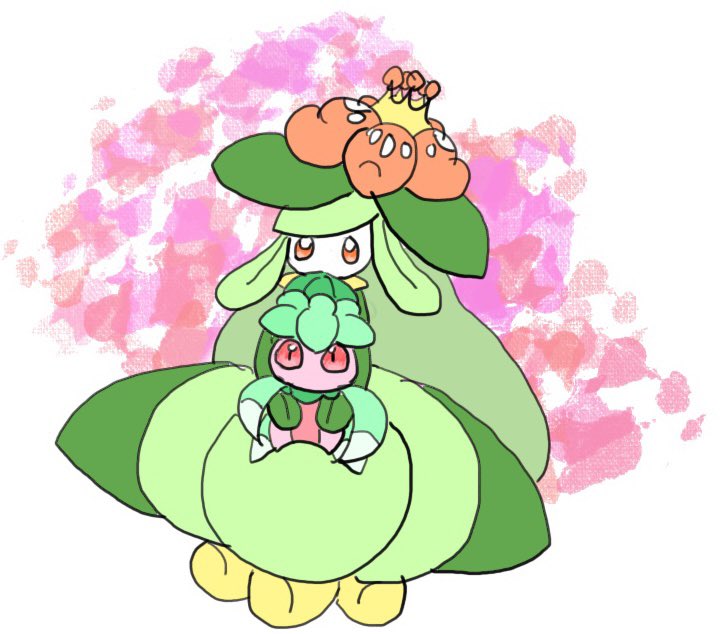 pokemon (creature) plant girl crown flower mini crown monster girl orange eyes  illustration images