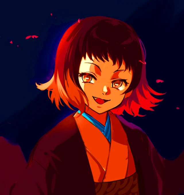#絵を彩度100にすると超派手 ギラギラ～ 