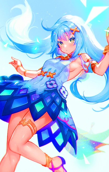 #絵を彩度100にすると超派手 ギラギラ～ 