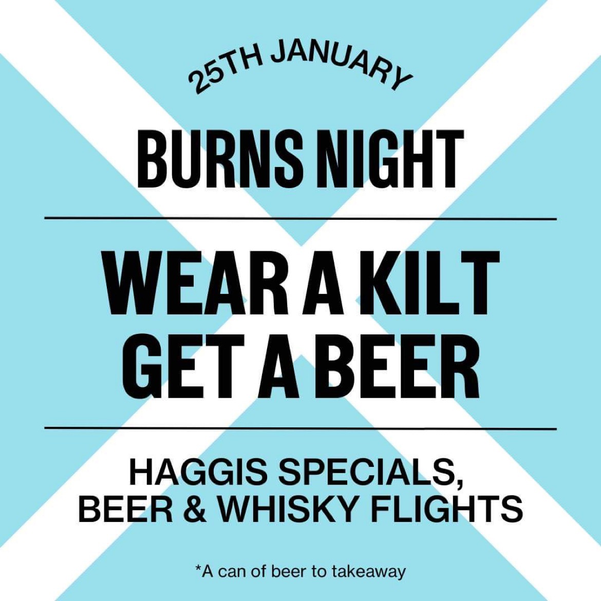 BrewDogBarPerth's tweet photo. Tartan, haggis, and whiskey… what more could you want?! Get down to our bar on Burns Night and if you’re in your kilt, you’ll get a beer on us! #BurnsNight #Scottish #Haggis #Whiskey #BrewDog #BrewDogPerth https://t.co/mW8YzBwE77