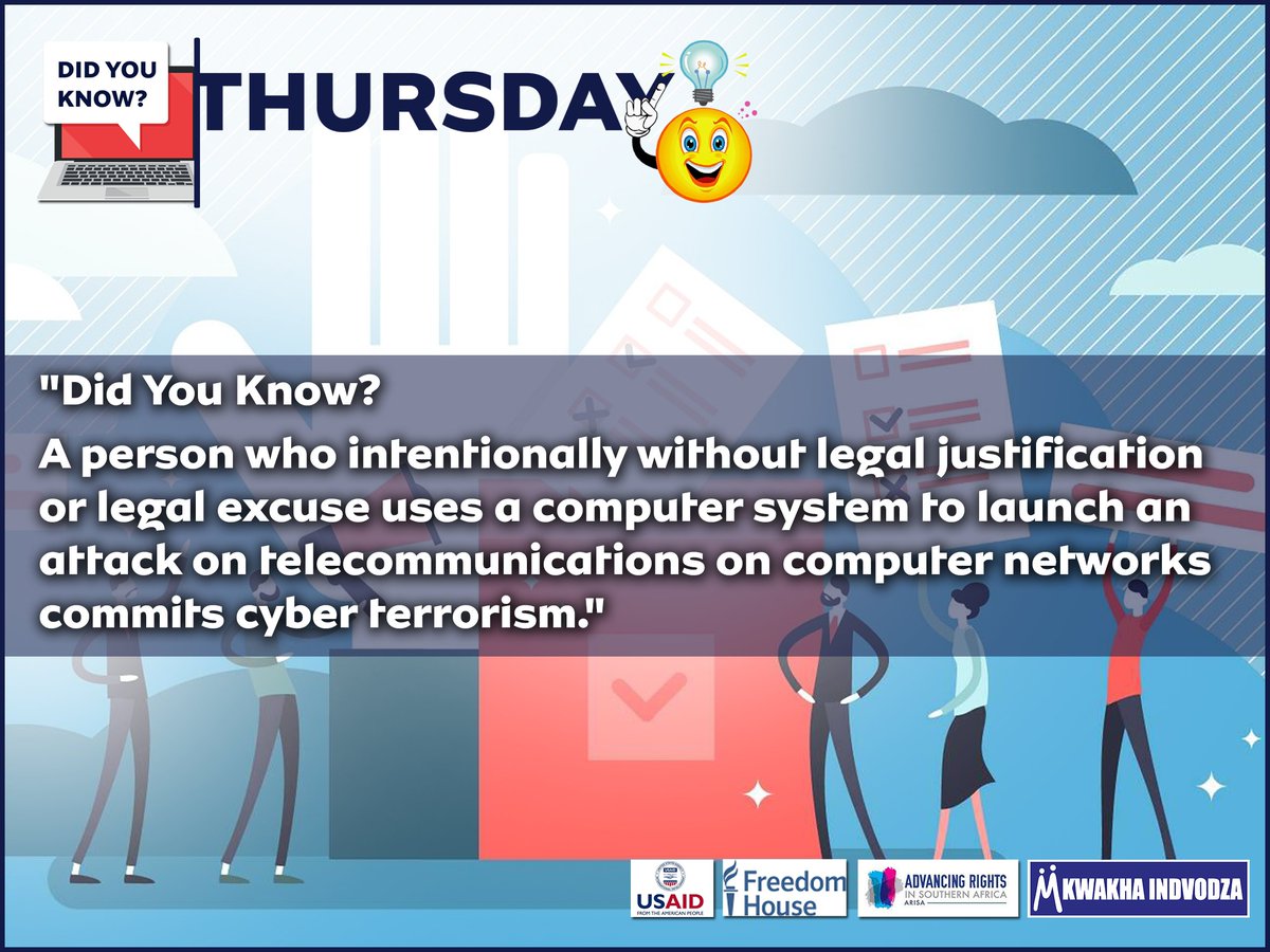 KwakhaIndvodza's tweet photo. Today, we face another potential attack on our country. This attack might not be a bomb, however, it is a threat and that threat is cyber attacks.
#CCA2022 #ComputerCrime #Cybercrime #DidYouKnow? https://t.co/Kb5ZAtA8Jw