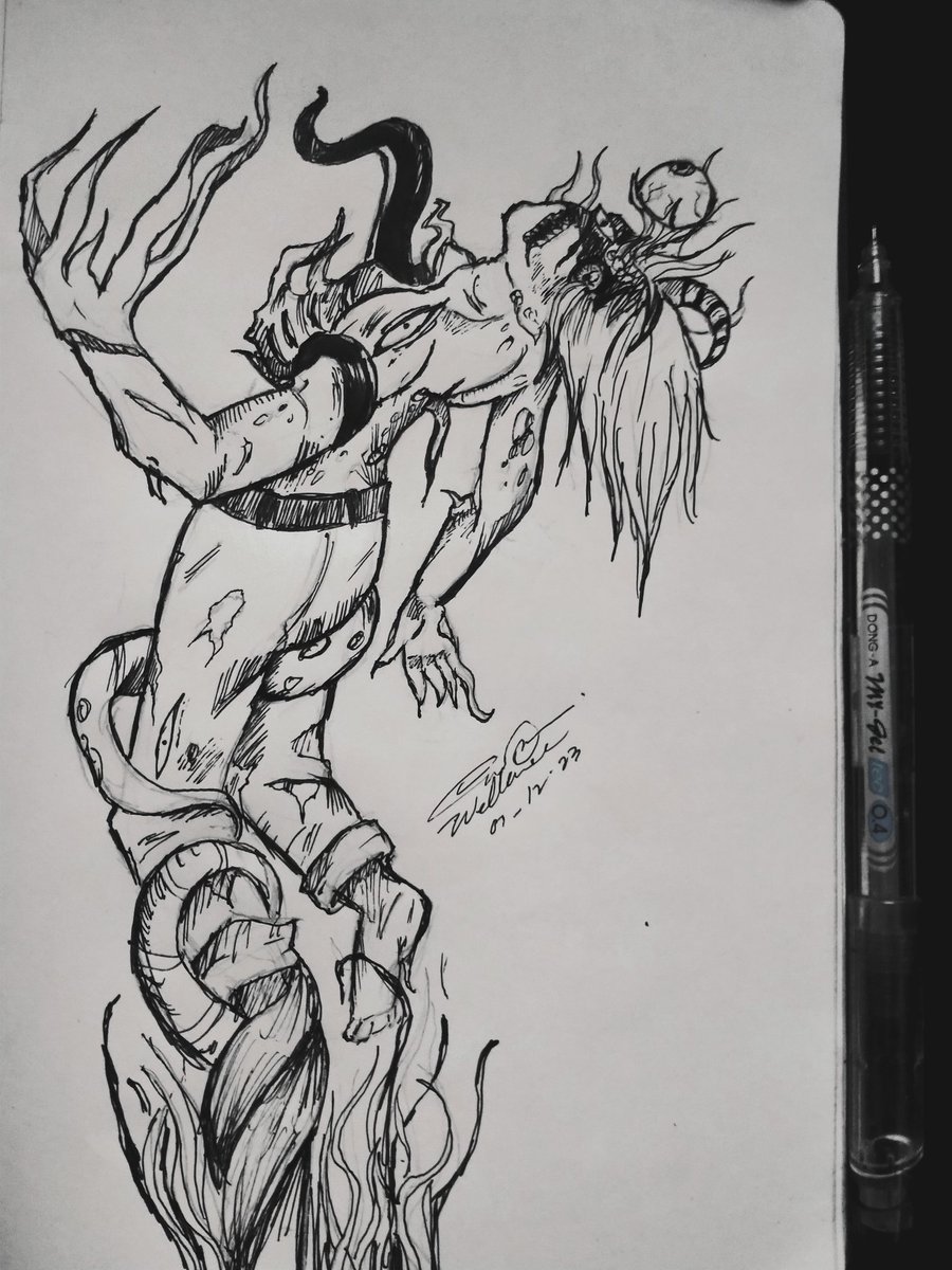 llewarts's tweet photo. Warm up 
#sketchfromimagination
#INK #inking #myartwork https://t.co/fJFrw4qW1I