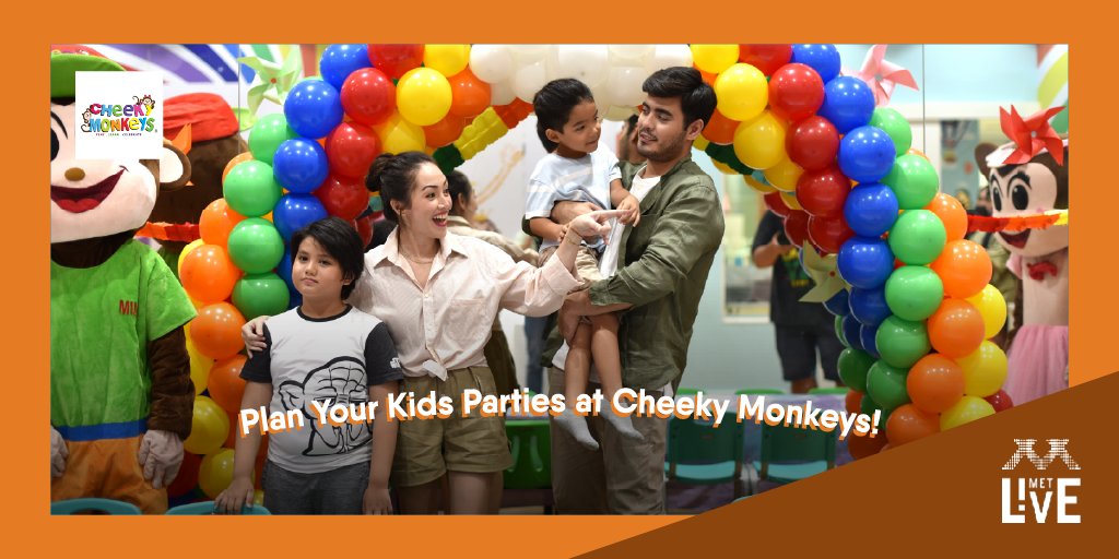 MetLivePH's tweet photo. Get a head start with planning your kids birthday parties this year! Book your dates as early as now at Cheeky Monkey’s Met Live branch! With so much to do and packages to choose from, your little ones will have a party they will never forget! https://t.co/VfHXLFpgWd