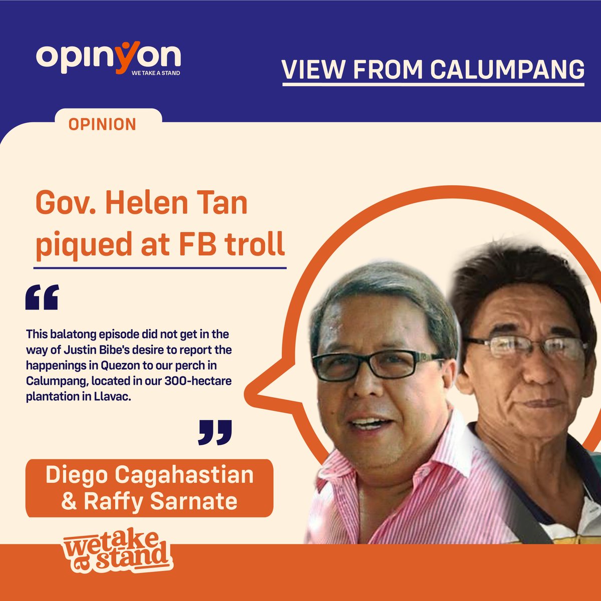 OpinYonNews's tweet photo. Gov. Helen Tan piqued at FB troll
By Raffy Sarnate & Diego Cagahastian
Read more
https://t.co/gapbxp93L9
#Governor #HelenTan #Troll #Facebook #View #Calumpang #ViewFromCalumpang #Column https://t.co/a88kOFI6zo