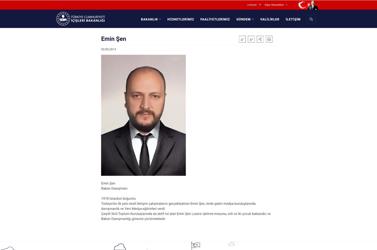 Basın toplantımıza başladığımızda Emin Şen, atanma tarihi de belli olan bir bakan müşaviriydi...

Basın toplantımız bittiğinde Emin Şen'in sayfasına ulaşılamıyordu.

Şimdi de atanma tarihi kaldırılarak Bakan Danışmanı olmuş!