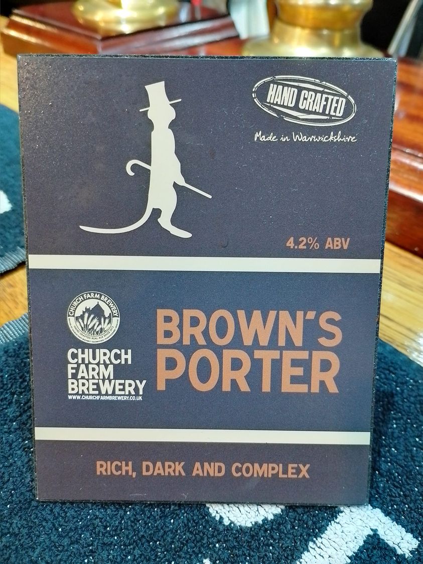 Rich, dark and complex, 66% like your landlord, Brown's Porter is a delicious new addition to our range from the wonderful people at Church Farm Brewery @churchfarmbrew