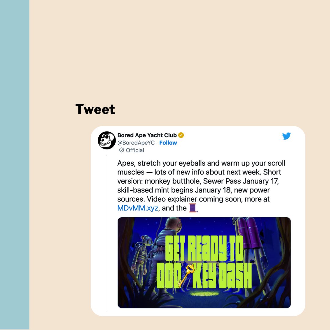 nftepaper's tweet photo. NFT News update.

#NFTs #NFTGiveaways #NFTGiveaway #NFTProject #NFTsales #NFTartwork #nftepaper #OpenSeaNFT #BAYC https://t.co/Hksb1WiaUf