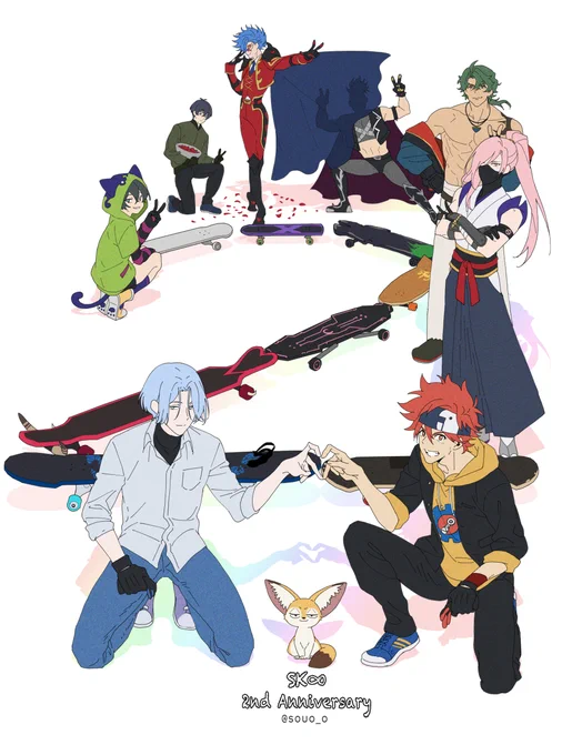 祝  2周年  #エスケーエイト2nd_Anniversary#エスケーエイト 