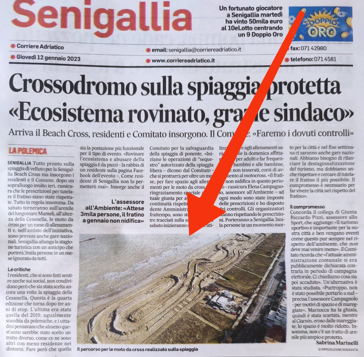 a_de_sanctis's tweet photo. Anche il motocross sulla spiaggia. Accade a #Senigalllia per #turismo 
Non metterò mai più piedi in una città che dimostra questi livelli di "civiltà". #mai_a_Senigallia https://t.co/sW0MDBzhgu