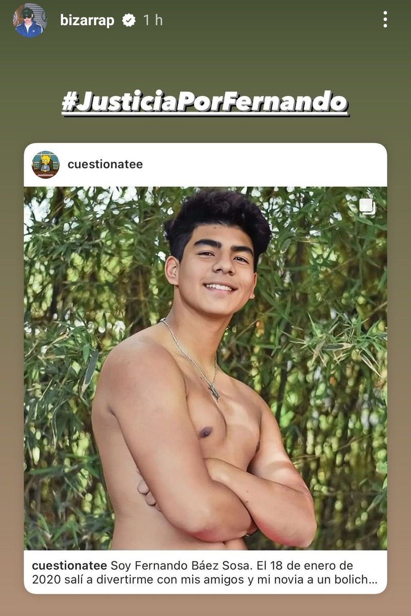 AHORA | 🔴

🔹En medio del furor mundial por el lanzamiento de un tema con Shakira, el globalmente reconocido productor argentino Bizarrap se sumó en sus redes al pedido de #JusticiaPorFernandoBaezSosa 🇦🇷🇵🇾