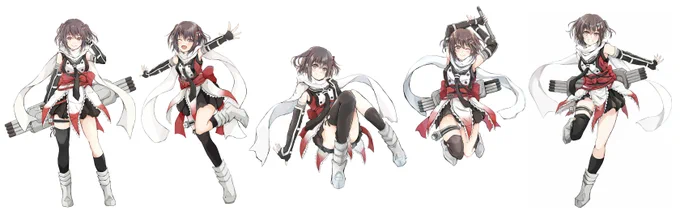 #サムネが横になったから横画面の絵貼ろう絵描きも見たらやるこのくらい横長な全身川内ズです 
