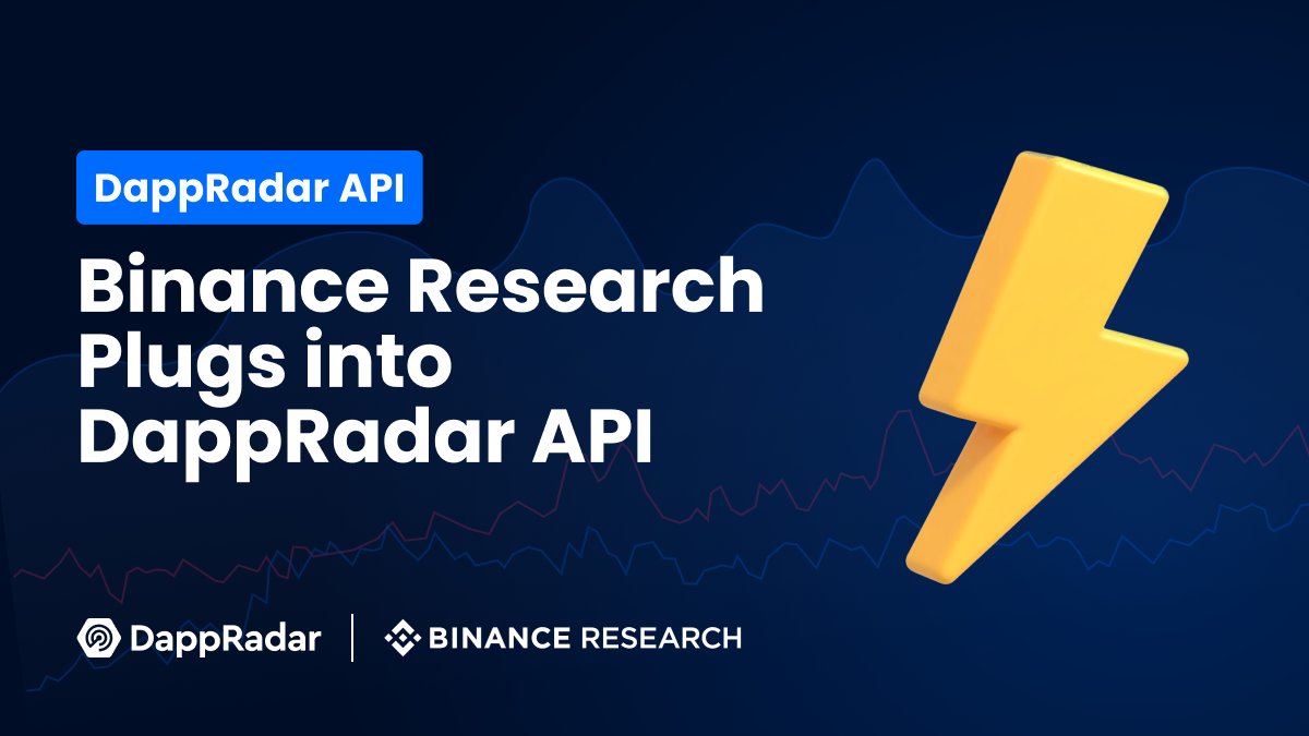 DappRadar (@dappradar) on Twitter photo We're happy to share that <a href="/BinanceResearch/">Binance Research</a> is using the DappRadar API to strengthen its dapp analysis capabilities. This means more accurate insights into the dapp ecosystem.
Be sure to check out Binance Research's 2022 Year in Review π
research.binance.com/en/analysis/fu⦠We're happy to share that <a href="/BinanceResearch/">Binance Research</a> is using the DappRadar API to strengthen its dapp analysis capabilities. This means more accurate insights into the dapp ecosystem.
Be sure to check out Binance Research's 2022 Year in Review π
research.binance.com/en/analysis/fuβ¦