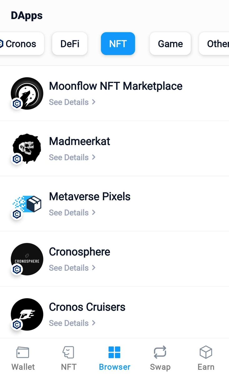 wolfswapdotapp's tweet photo. Is the position on CryptoCom DeFi Wallet based on the usage of the dApp ? 🧐

Because we are now in the #1 spot in NFT section, after 6 days of being listed 🔥

@cronosapp @defi_wallet

#crofam #cro #cronos https://t.co/KEsPyk1sHZ