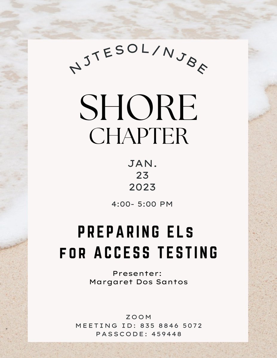 ⁦UPCOMING SHORE CHAPTER MEETING ‼️