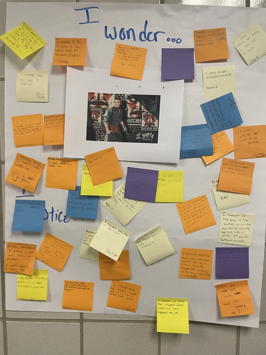 readersRwriters's tweet photo. I see you English 4 Team @DavisHS_AISD ! It’s the 1984 novel kick off. It’s the responses for me! #activate #strategy #schema @JEOcanas1 @clynvan1 https://t.co/zvpnrTJ3iA