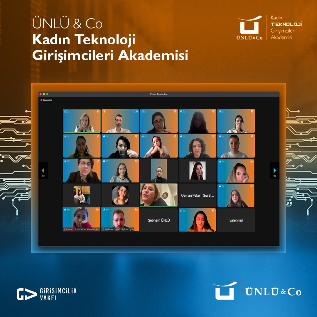 unluco's tweet photo. ÜNLÜ &amp; Co Kadın Teknoloji Girişimcileri Akademisi, Türkiye genelinden seçilen 18 takımımızın katılımıyla gerçekleştirilen açılış toplantısıyla başladı. Tüm katılımcılarımıza verimli ve keyifli bir program diliyoruz.  

#ÜNLÜCo #KTGA #girişimci #yazılım #tech #womenentrepreneurs https://t.co/2DQWKMG1sC