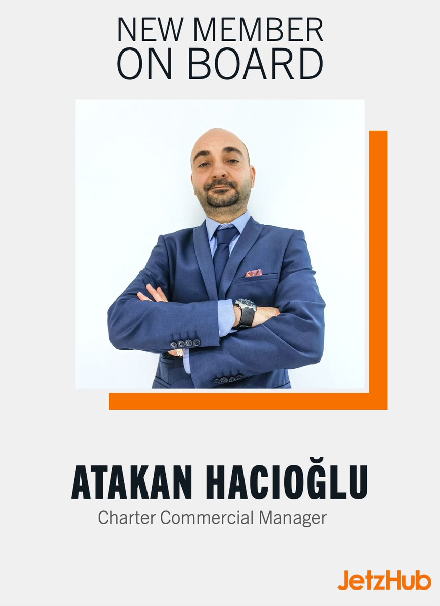 JetzHubco's tweet photo. We are very pleased to announce that Mr. Atakan Hacioğlu has joined us as a Charter Commercial Manager.
Please join us in extending a heartfelt welcome to Mr. Atakan as he begins his journey at #JetzHub
#BizAV #Careers #Aviation https://t.co/KM3XGpGdCE