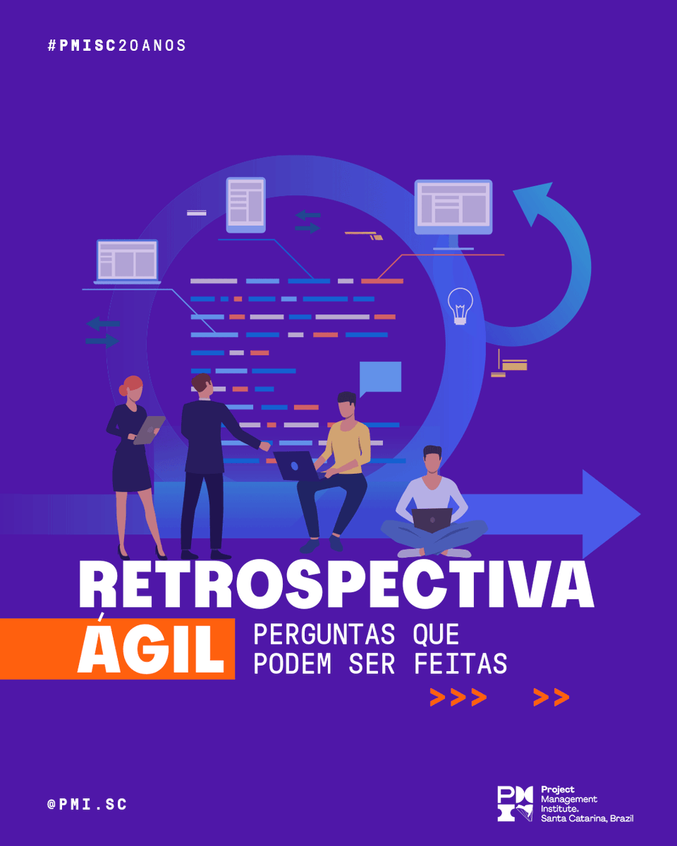 PMISC's tweet photo. As perguntas certas ao seu time podem gerar novas ideias e melhorar muito o seu projeto. Experimente ter uma conversa aberta com sua equipe para analisar o que funcionou ou não e tracem, juntos, estratégias de ação a partir daí! 😉
#PMISC #gestaodeprojetos #project https://t.co/u7O9CKXyZ5