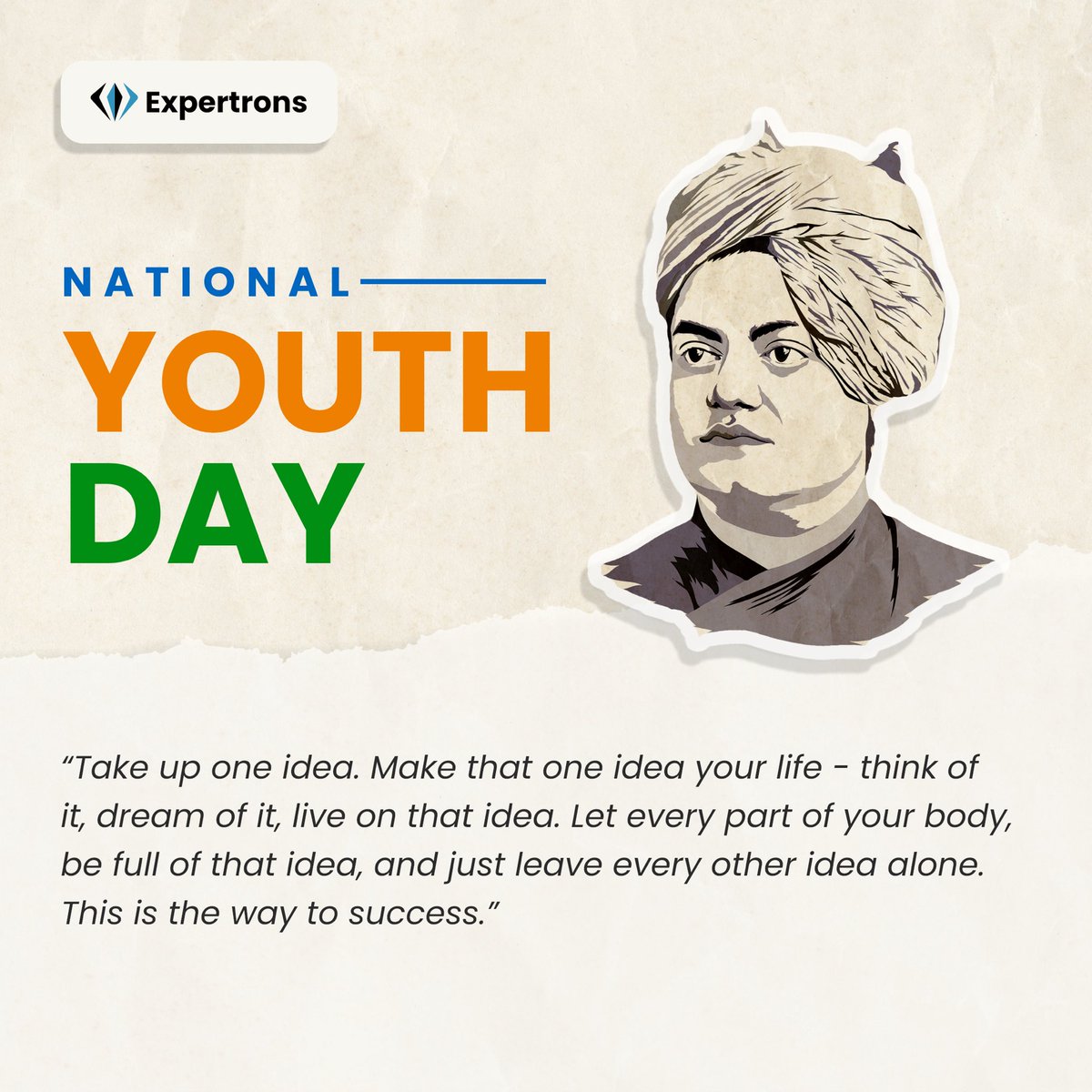 expertrons's tweet photo. Youth are the firepower of this world. Empowering the youth and shaping the future, thatβs the way to go.
Join us in celebrating Indian National Youth Day
#youthday #nationalyouthday #youth #youth #expertrons https://t.co/0rUukHYqCb
