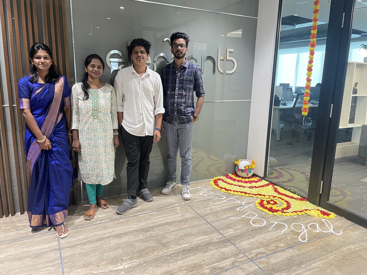 Pongal celebrations started a little early at Element5! 🎉

#pongal2023 #pongalcelebrations #element5 #culture