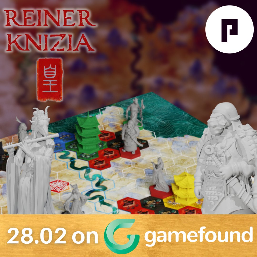 HUANG, our new game by Reiner Knizia, will launch on Gamefound on February 28th! 🥳🎉 Visit bit.ly/-Huang to learn more, and follow the project now!