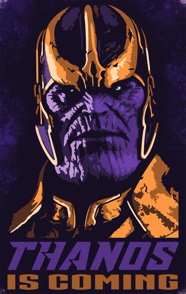 MaximeBROOK's tweet photo. Thanos is coming ©2017
#artistontwitter #thanos #comics #marvel #titan #sf #synthwave #dessin #vectorielle #illustrator https://t.co/WnBgdGGYHv