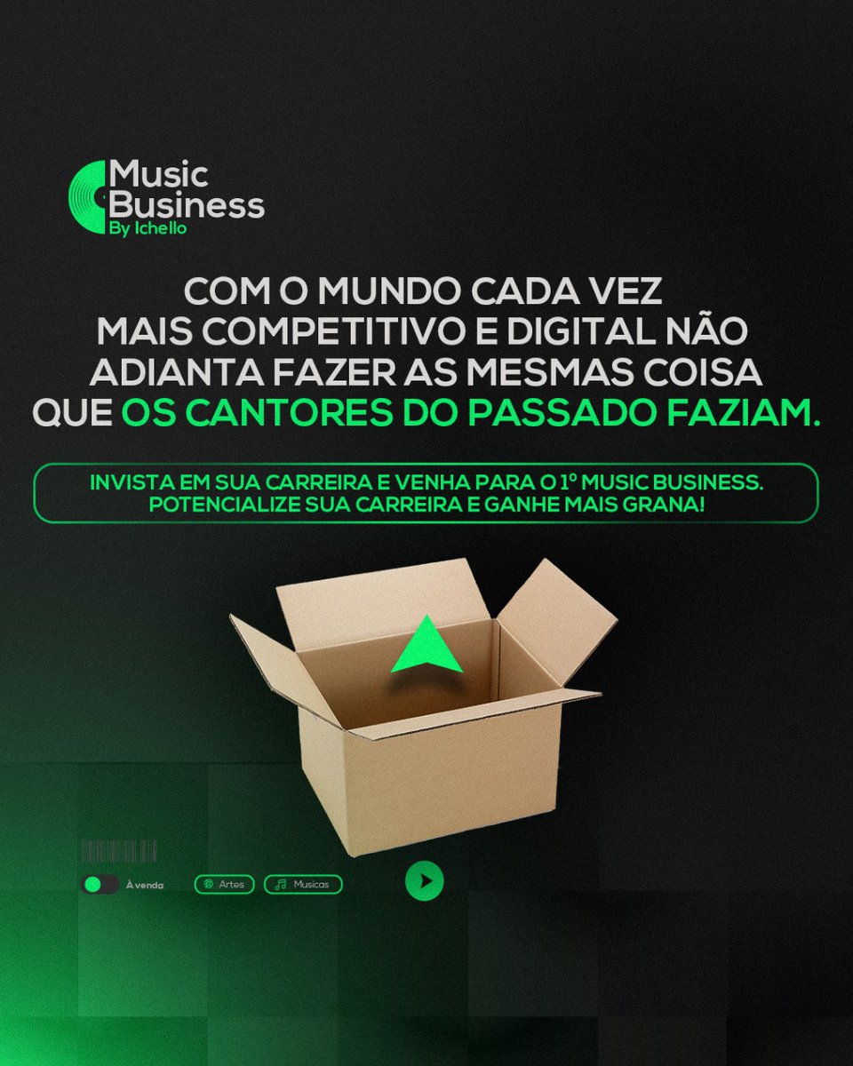 Ichelloarts's tweet photo. Tá na hora de PENSAR FORA DA CAIXA! 📤
Venha para o 1º Music Business em BH e comece a investir em sua carreira agora.

Tá chegando o dia desse evento com os os melhores palestrantes do mercado, venha fazer a diferença com a gente!  💥

Compre aqui: https://t.co/AfK7XazRPn https://t.co/7MwKHLffyn