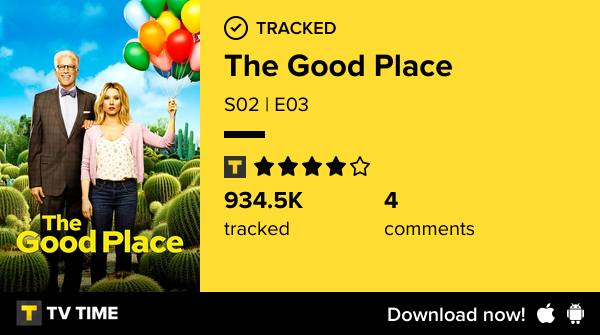 loumarrie's tweet image. I've just watched episode S02 | E03 of The Good Place! #goodplace  tvtime.com/r/2G3SR #tvtime