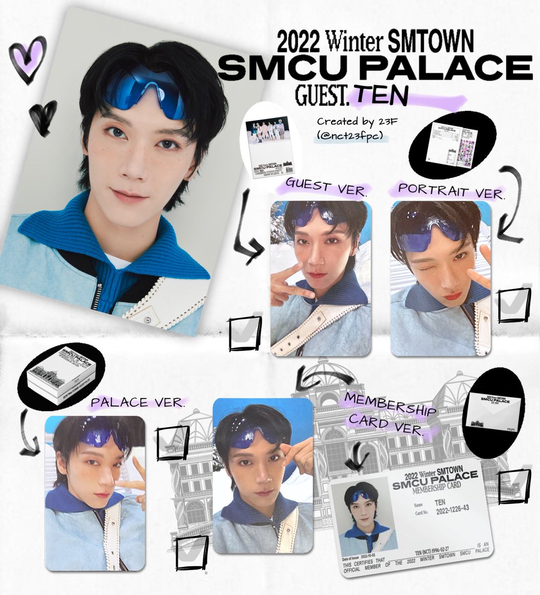 2022 Winter SMTOWN SMCU PALACE PHOTOCARD TEMPLATE ❄️ #WayV #KUN