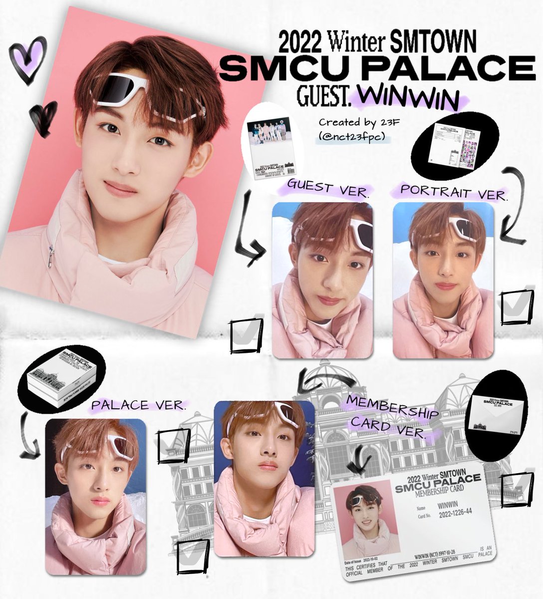 nct23fpc's tweet photo. 2022 Winter SMTOWN SMCU PALACE 
PHOTOCARD TEMPLATE

❄️

 #WayV
 #KUN
 #TEN
 #WINWIN https://t.co/qTBFE9t0Wk