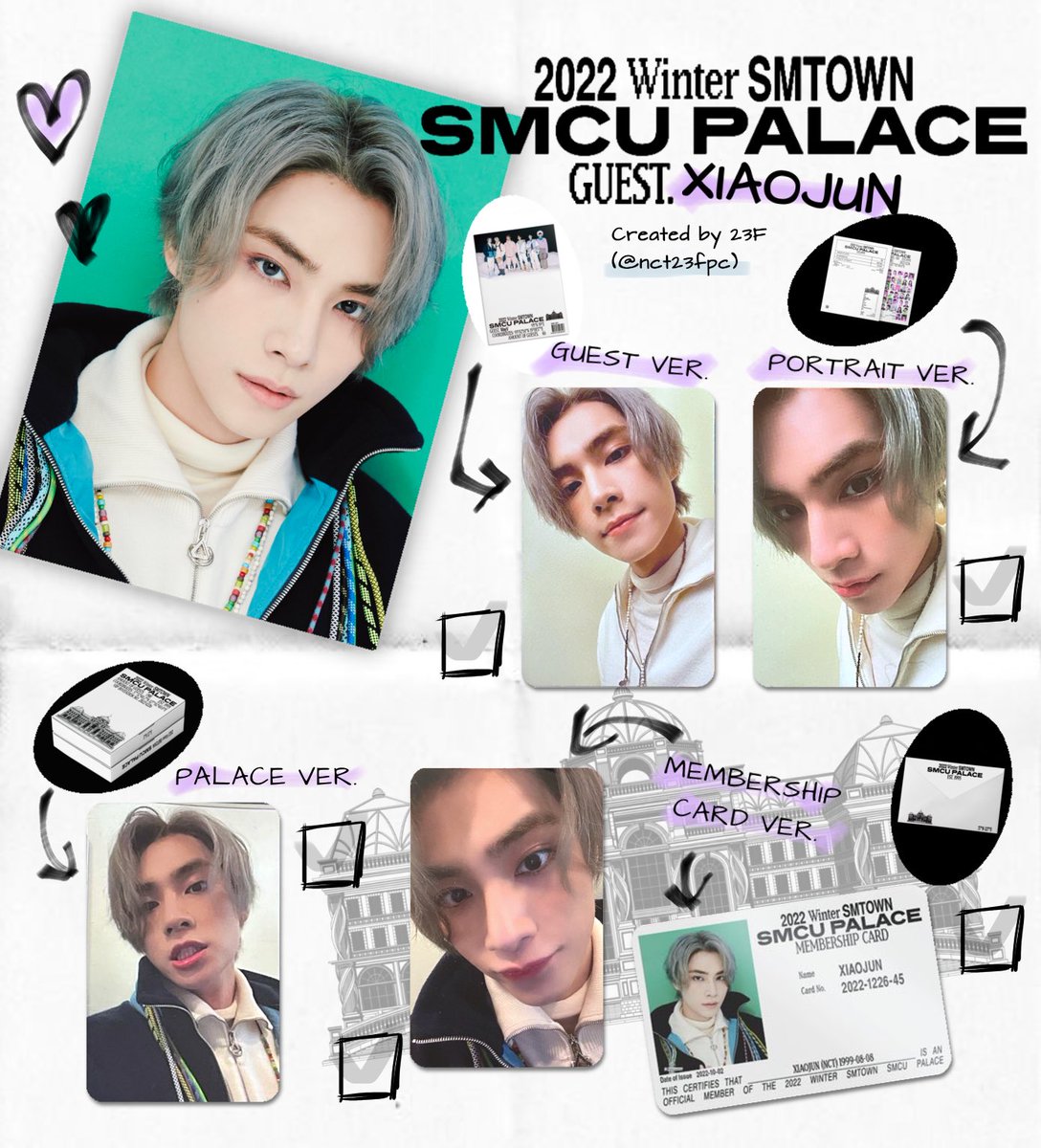 nct23fpc's tweet photo. 2022 Winter SMTOWN SMCU PALACE 
PHOTOCARD TEMPLATE

❄️

 #WayV
 #XIAOJUN
 #HENDERY
 #YANGYANG https://t.co/nI6FwitxEN