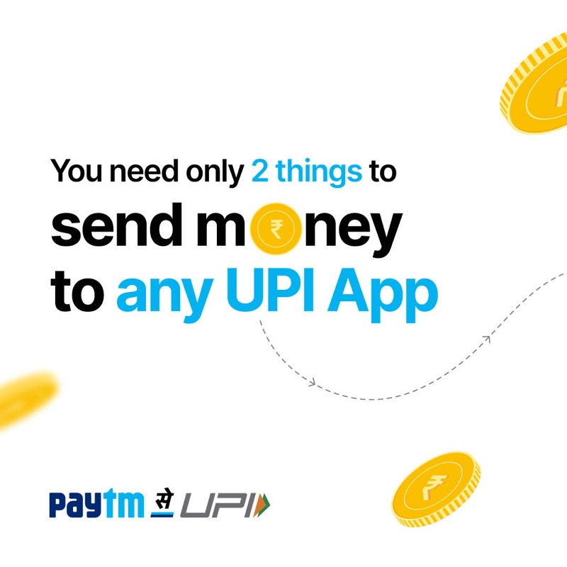 Paytm's tweet photo. App chahe koi bhi ho🤷‍♀️
Send money to any UPI App using #PaytmSeUPI ✅