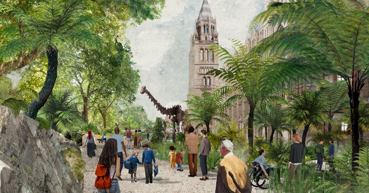 Dippy may be moving to Coventry, but the legacy will live on at the Museum. We have a brand-new bronze replica of #Dippy being installed in the #UrbanNatureProject gardens, opening early 2024. Stay tuned to hear what we name our new dino-star!