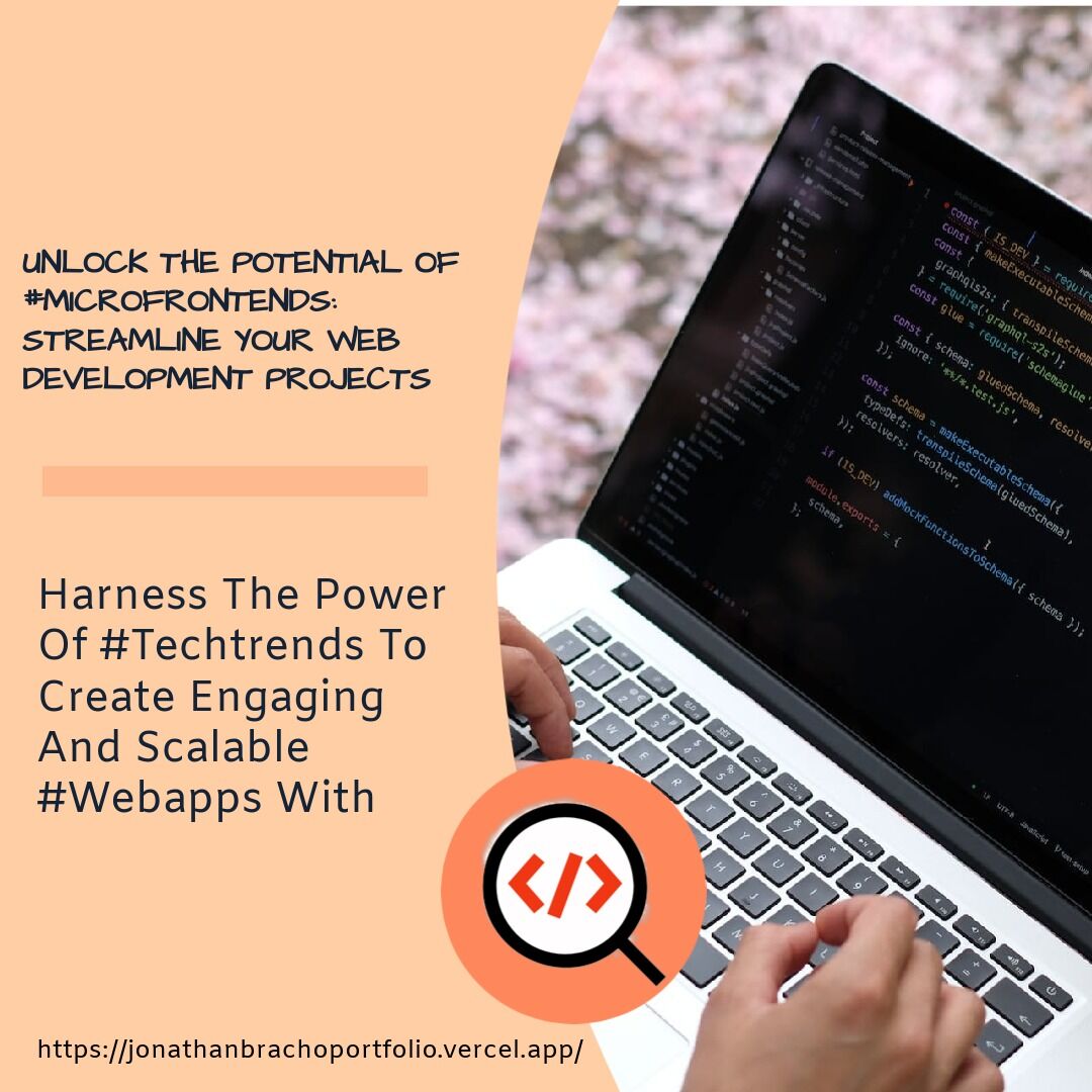 JonathanDev88's tweet image. Microfrontends in web development offers numerous benefits in terms of scalability, maintainability, and collaboration. It is an approach that is becoming increasingly popular and is worth considering for any web development project. 
#frontend #developer #microfrontend #web #IT