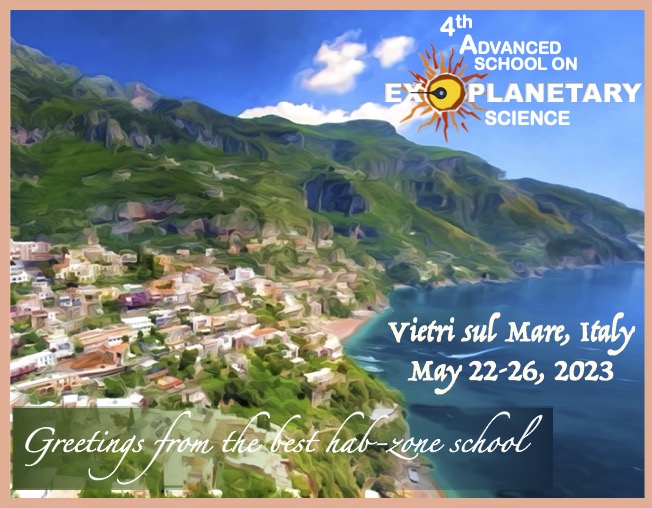 ases2023's tweet photo. We are excited to announce that Registration for the 4th Advanced School on Exoplanetary Science is now open! https://t.co/Brw04vf4wq
The Lecture topics of this edition will be focused on the astrophysics of transiting #exoplanet systems. #exoplanets #ases4 https://t.co/sdaEdUpINn