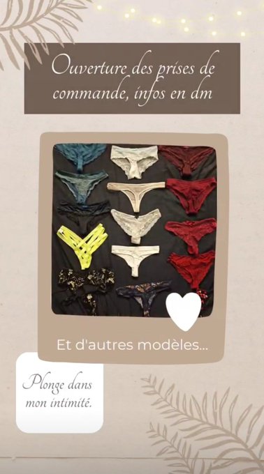 Si vous voulez commander de la lingerie c'est possible ! Envoyez moi un message pour les prises de commande<a href="/tag/mym"class="tags"><span>#mym</span></a><a href="/tag/mymfans"class="tags"><span>#mymfans</span></a><a href="/tag/sexetep"class="tags"><span>#sexetep</span></a><a href="/tag/promomym"class="tags"><span>#promomym</span></a><a href="/tag/hugonthepil"class="tags"><span>#hugonthepil</span></a>