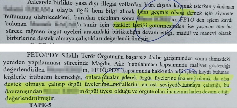 sevincozarslan's tweet photo. Savcılar iddianamelere artık neler neler yazmıyorlar. Buyrun belgesi. Ordu Cumhuriyet Savcılığı’na göre geçmiş olsun ziyaretinde bulunmak, tutuklu olan insanlara dua etmek ve patlayan bisiklet lastiğini tamir etmek bile suç. Durum böyle, bilginize. @arzuyldzz https://t.co/NDh9Szhi08