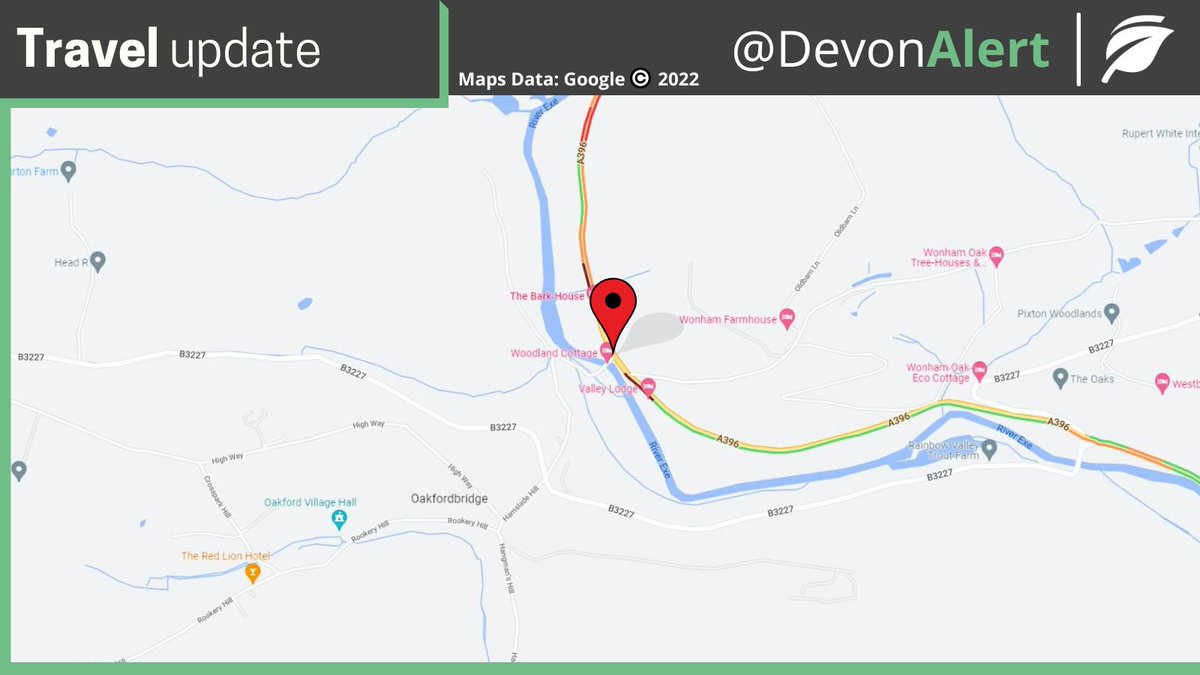 #Devon The River Exe has caused flooding on the A396 at Oakford Bridge, the road is now impassable. Please use alternative routes. JM <a href="/DevonCC/">Devon County Council</a> <a href="/BBCTravelSW/">BBC Travel SouthWest</a>