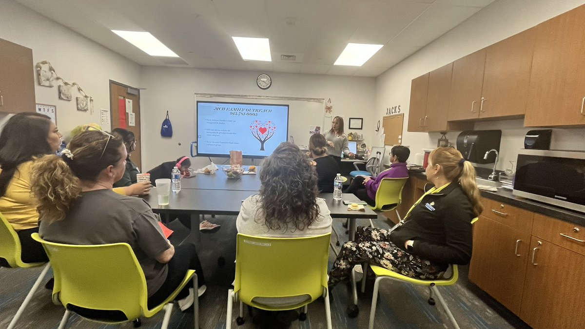 DianaFu2012's tweet photo. Parenting class was a success here @ Ben Nartbuth Elemetary thank you Ms.Laura Rosales-Frias from MCH Outreach Family and talked about attendance matters @BNarbuth_ES @CISElPaso #EveryDayAllDay #AllDayAlltime #AttendanceMatters Thank you Ms. Rios-Parent Liason https://t.co/tAQNJad8rg