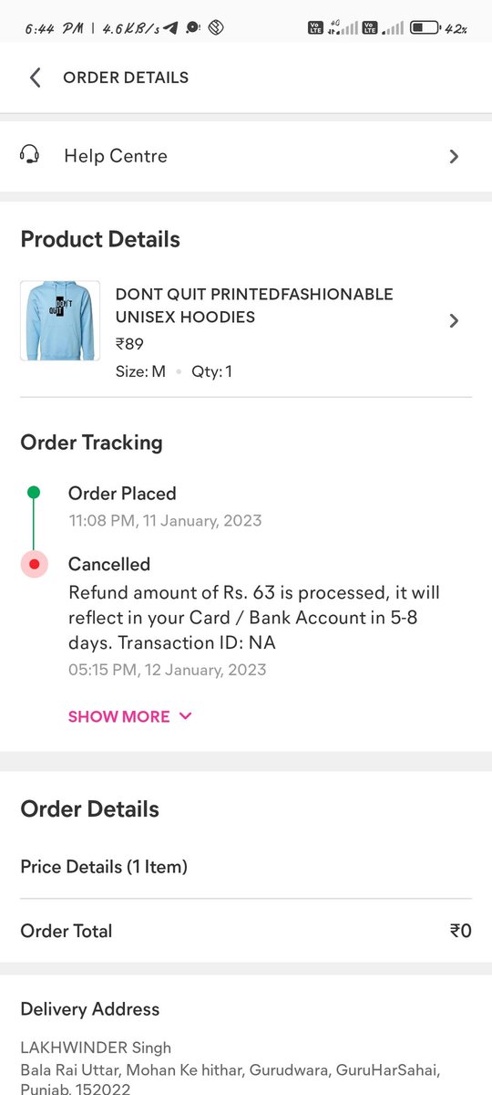 NareshRai987's tweet photo. Meesho cancel all my order
Jab cancel karne the to stock kyu laaye
Let's see #boycottmeesho
@meesho_support @Meesho_Official 
#boycottmeesho https://t.co/sa0nmLRQ1g