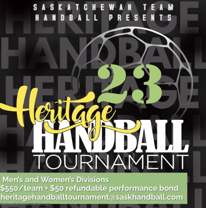 saskhandball's tweet photo. Registration is open! #ilovesaskhandball #growthegame #hht23 @HandballCanada 

https://t.co/OgDBvXEtT1 https://t.co/QptLe8M7Iq