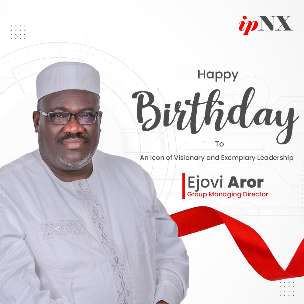ipNXTweet's tweet image. Happy Birthday to our Group Managing Director, Ejovi Aror. 🥳🥳

Thank you for your vision and drive in positioning ipNX as the leading ICT company in Nigeria.

#HappyBirthday #CreatingPossibilities