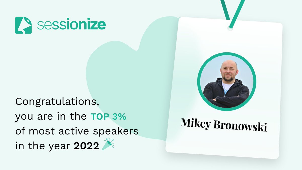 MikeyBronowski's tweet image. I was super surprised when I saw it in my mailbox. Thank you @SessionizeCom for the recognition.
Most importantly thank you, to everyone, involved in the community events (organisers, volunteers, sponsors, attendees) to make a friendly space for speakers.
#azuredatacommunity