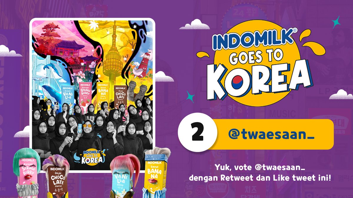 Retweet dan Like tweet ini untuk bantu <a href="/twaesaan_/">Al</a> [Twitter] Liburan ke Korea 5D3N bareng Indomil-K! #IndomilkGoesToKorea