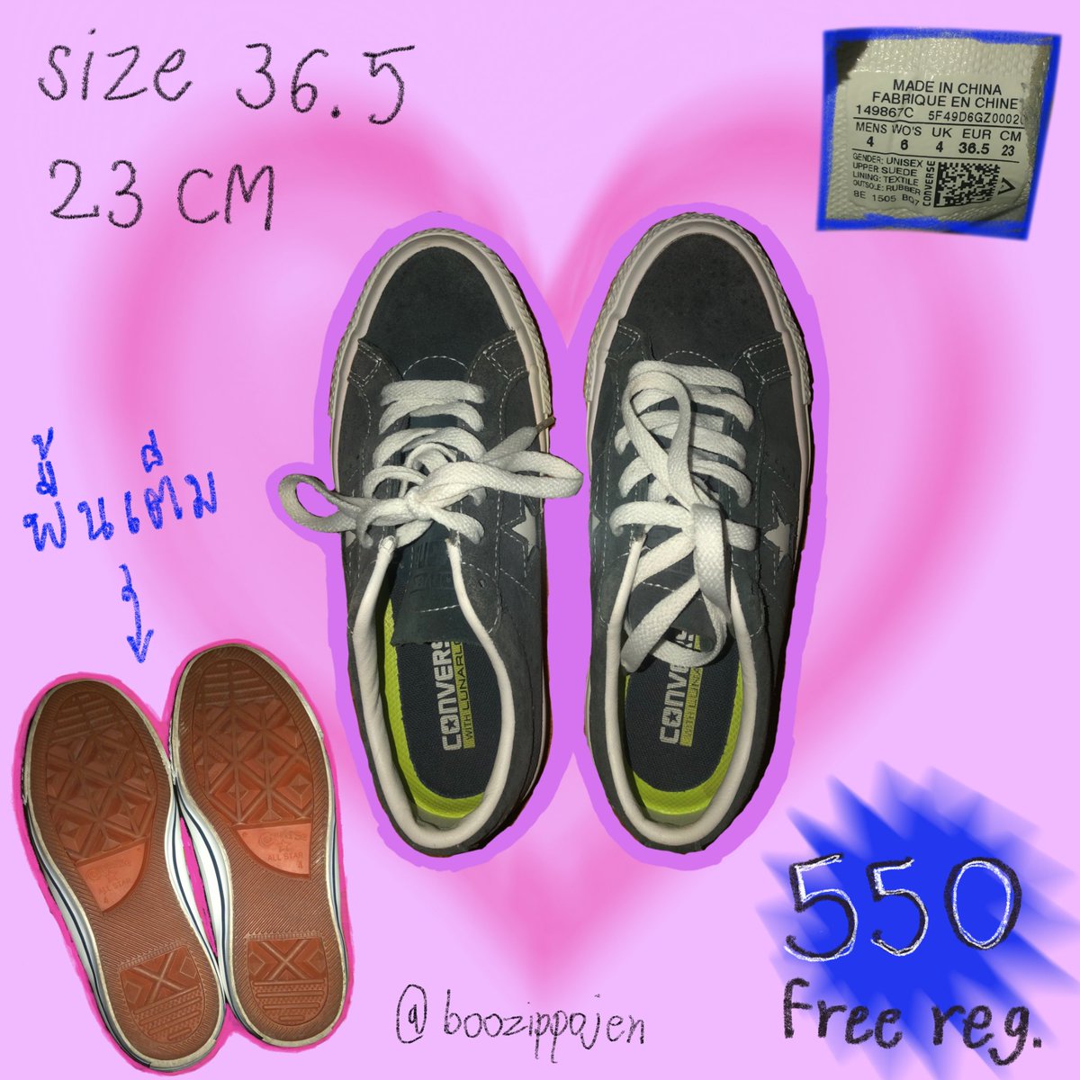 boozippojen's tweet photo. Converse one star สีเทา พร้อมโอนลดเหลือ520 ใส่ไปครั้งเดียว ขายเพราะแน่นมากเดินไม่ค่อยสะดวก🥲
#รองเท้าconverse #รองเท้ามือสอง #รองเท้ามือสองของแท้ #รองเท้ามือสองราคาถูก #รองเท้ามือสองสภาพดี #รองเท้ามือ2 #เสื้อผ้ามือสองสภาพดี #เสื้อผ้ามือสอง #ส่งต่อเสื้อผ้ามือสอง #converseonestar https://t.co/A5GmGFXMAf