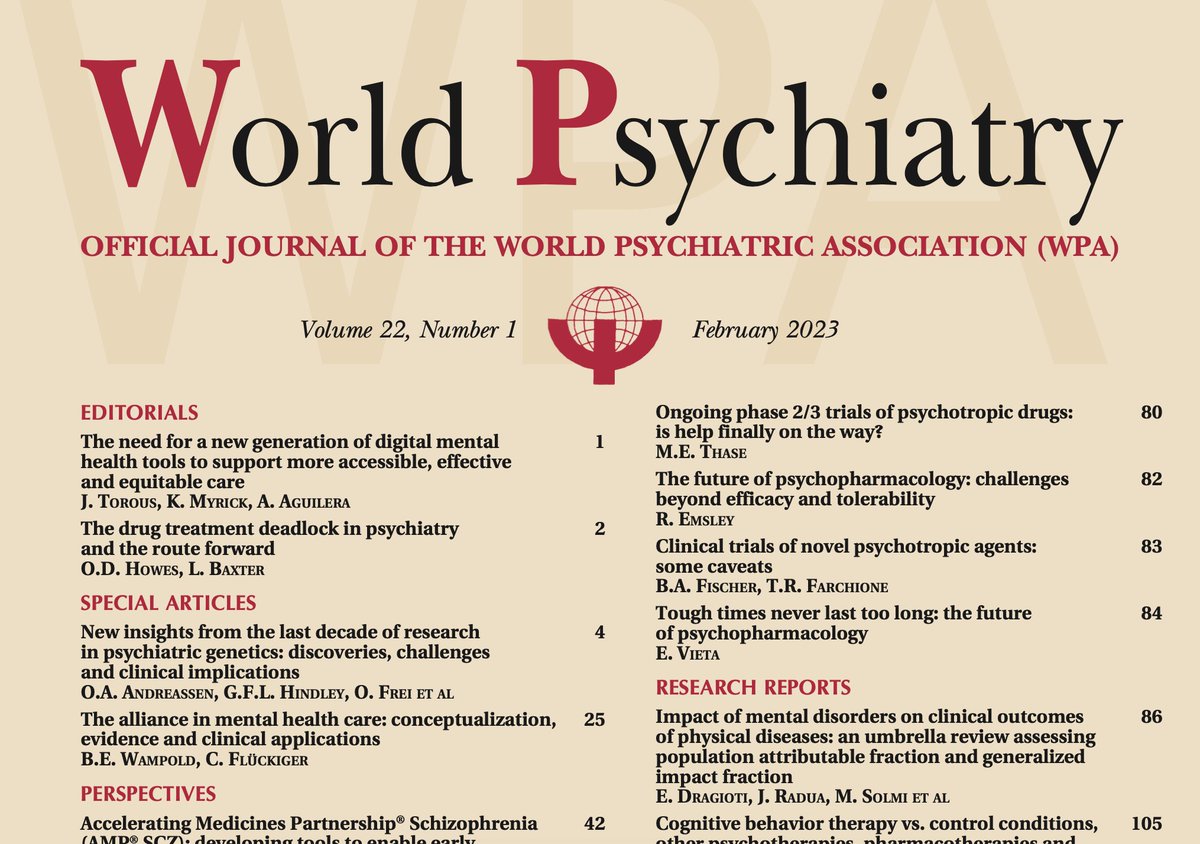 "The need for a new generation of digital mental
health tools to support more accessible, effective
and equitable care" - new in World Psychiatry from <a href="/KerisWithaK/">Keris Jän Myrick</a> , me, and <a href="/draguilera/">Adrian Aguilera</a>: free to read (link to pdf) -&gt; docdro.id/5SLX325