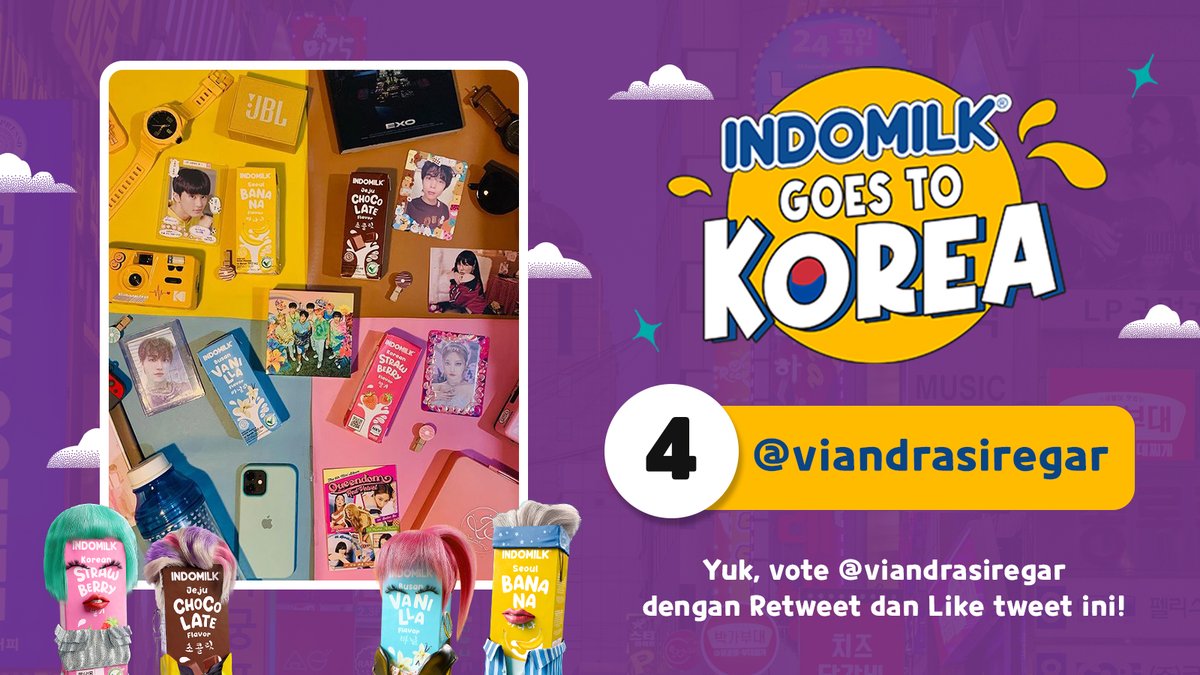 Retweet dan Like tweet ini untuk bantu @viandrasiregar [Twitter] Liburan ke Korea 5D3N bareng Indomil-K! #IndomilkGoesToKorea