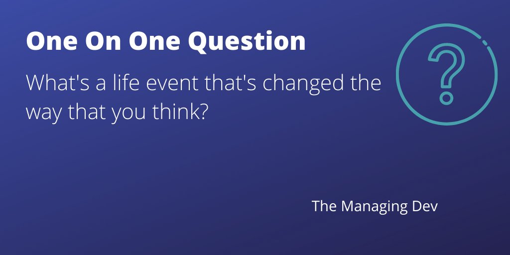 managingdev's tweet image. One on one question to explore values and build rapport #QuestionOfTheDay