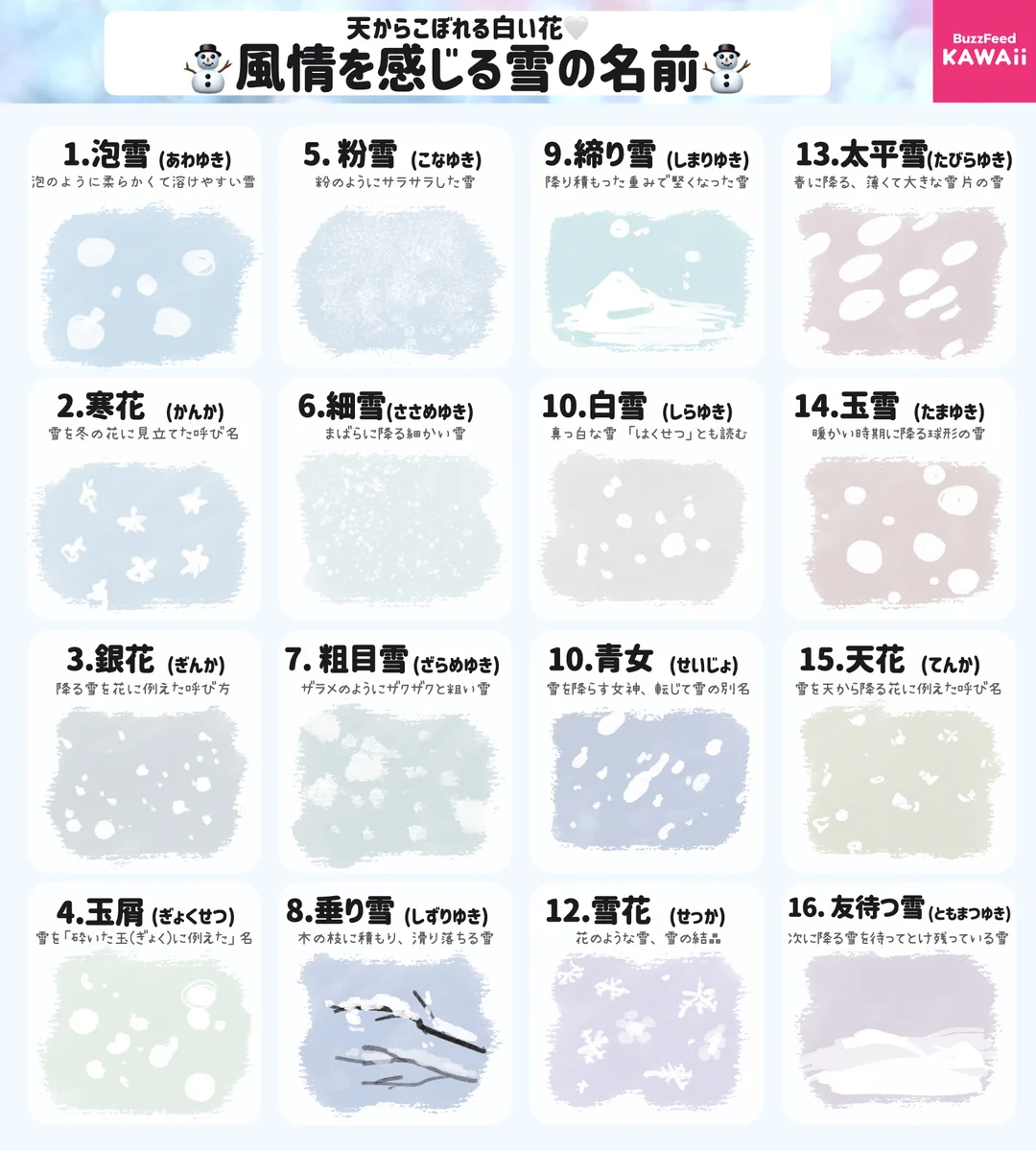 風情を感じる素敵な名前ばかり！いろいろな「雪の名前」32選！